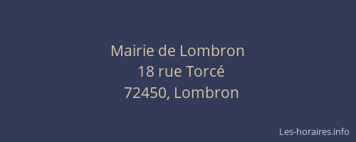 Mairie de Lombron