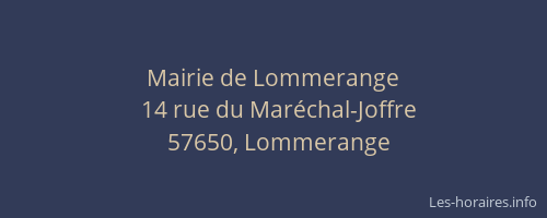 Mairie de Lommerange