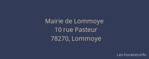 Mairie de Lommoye