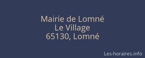 Mairie de Lomné