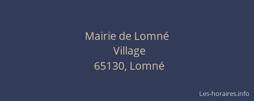 Mairie de Lomné