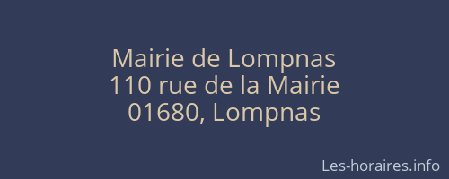Mairie de Lompnas