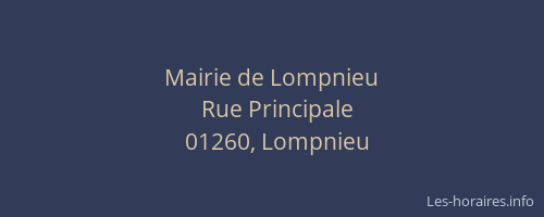 Mairie de Lompnieu