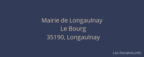 Mairie de Longaulnay