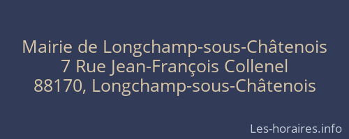 Mairie de Longchamp-sous-Châtenois