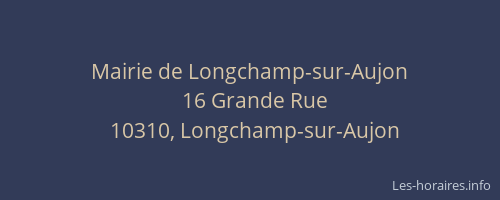 Mairie de Longchamp-sur-Aujon