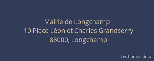 Mairie de Longchamp