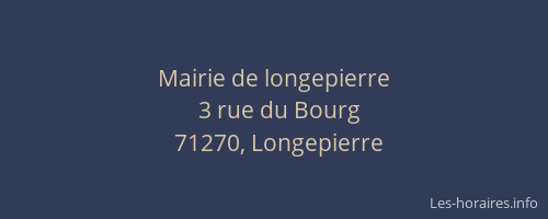 Mairie de longepierre