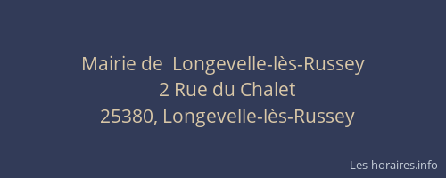 Mairie de  Longevelle-l&egrave;s-Russey