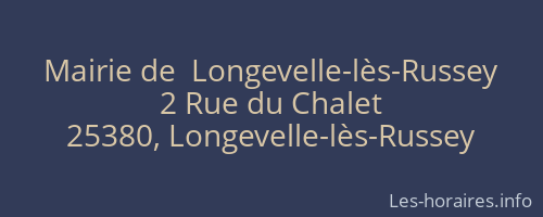 Mairie de  Longevelle-lès-Russey
