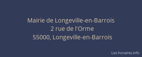 Mairie de Longeville-en-Barrois