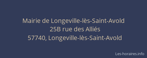 Mairie de Longeville-l&egrave;s-Saint-Avold