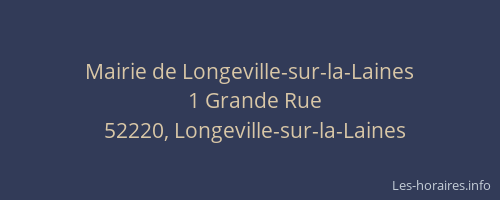 Mairie de Longeville-sur-la-Laines
