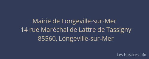 Mairie de Longeville-sur-Mer