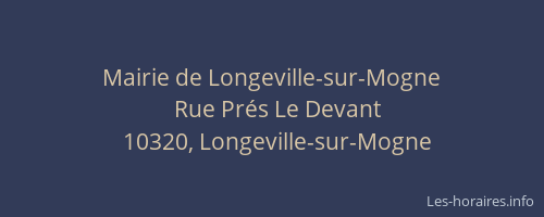 Mairie de Longeville-sur-Mogne