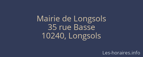 Mairie de Longsols