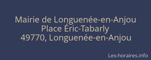 Mairie de Longuenée-en-Anjou