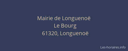 Mairie de Longueno&euml;