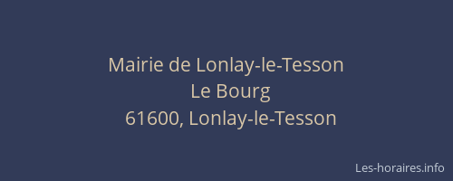 Mairie de Lonlay-le-Tesson
