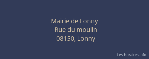 Mairie de Lonny