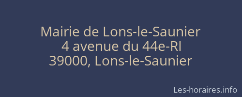 Mairie de Lons-le-Saunier