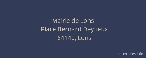 Mairie de Lons