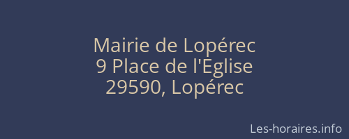 Mairie de Lopérec