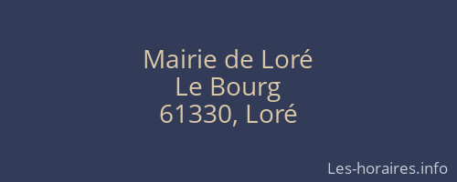 Mairie de Loré