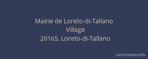 Mairie de Loreto-di-Tallano