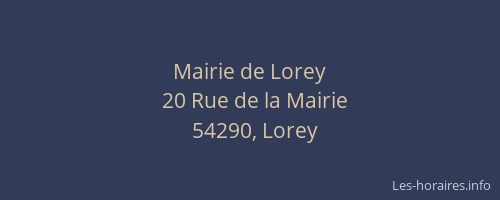 Mairie de Lorey