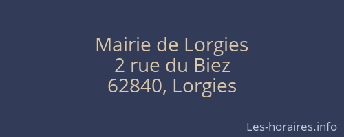 Mairie de Lorgies