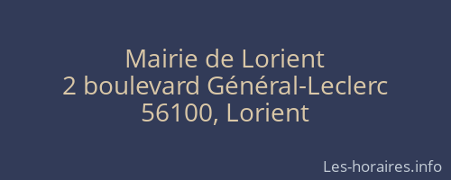 Mairie de Lorient