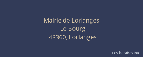 Mairie de Lorlanges