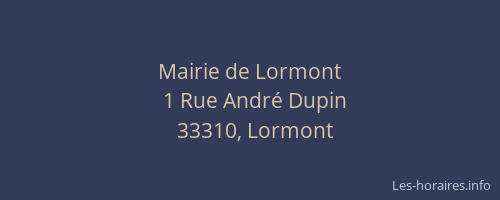 Mairie de Lormont