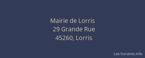 Mairie de Lorris