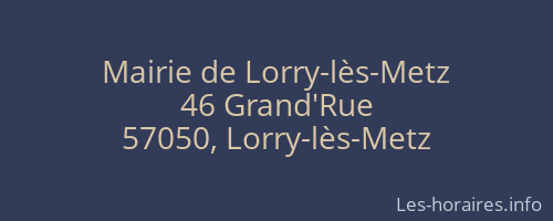 Mairie de Lorry-lès-Metz