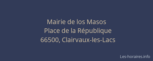 Mairie de los Masos