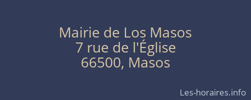 Mairie de Los Masos