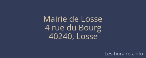 Mairie de Losse