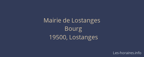 Mairie de Lostanges