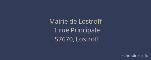 Mairie de Lostroff