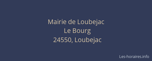 Mairie de Loubejac