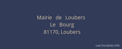 Mairie   de   Loubers