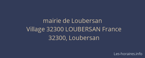 mairie de Loubersan