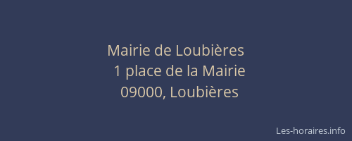 Mairie de Loubières