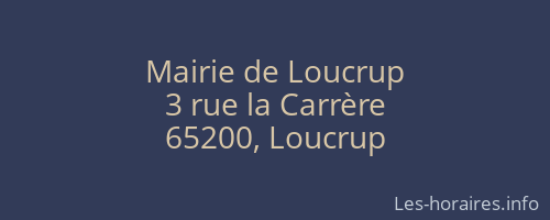 Mairie de Loucrup