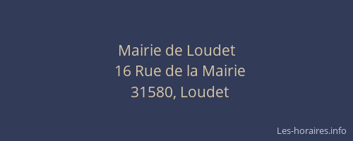 Mairie de Loudet