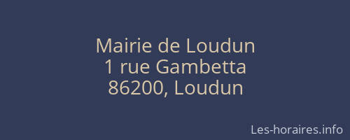 Mairie de Loudun