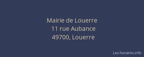 Mairie de Louerre