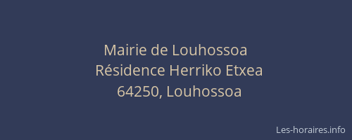 Mairie de Louhossoa